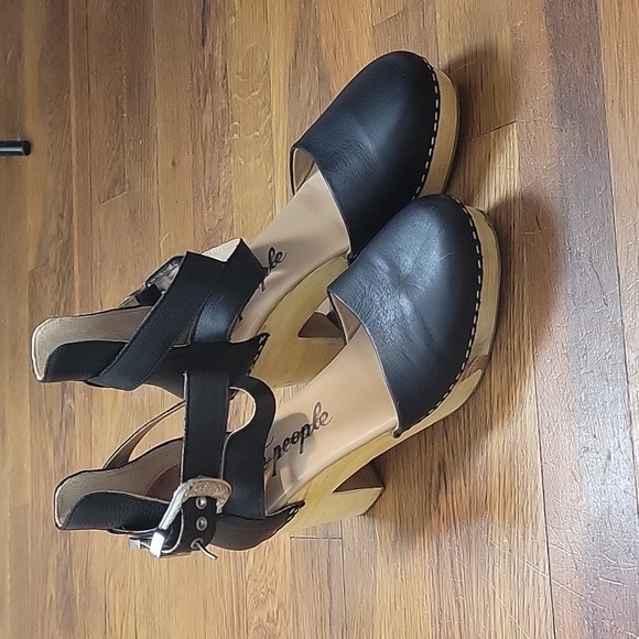 Free People Andorra Black Western Clog-Size 37 - Picture 5 of 16
